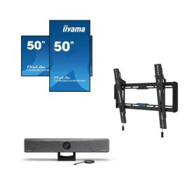 Pack iiyama ProLite LH5060UHS-B1AG + Neomounts WL35-550BL14 + Barco ClickShare Bar Core